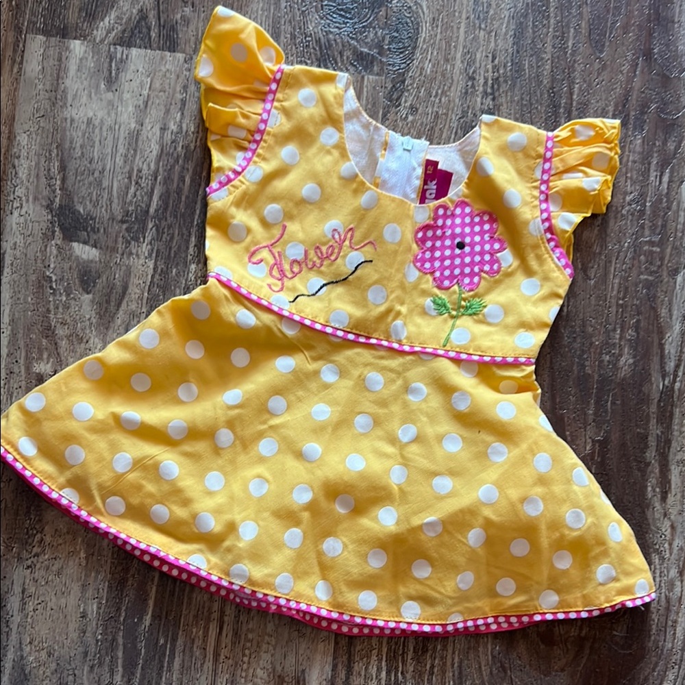 Adorable Vintage Embroidered Dress 12 Months